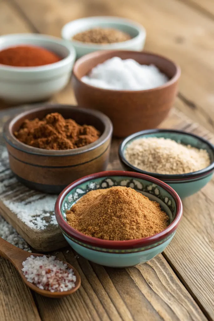 Ingredients used in dry rub for ribs spice mix